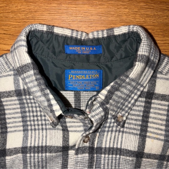 Vintage 1960’s Pendleton Wool Flannel Shirt Made In USA - Picture 5 of 9